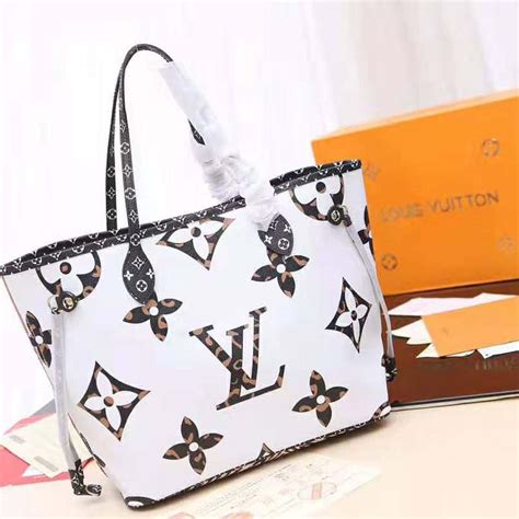 louis vuitton white bag with colored letters|louis vuitton neverfull mm white.